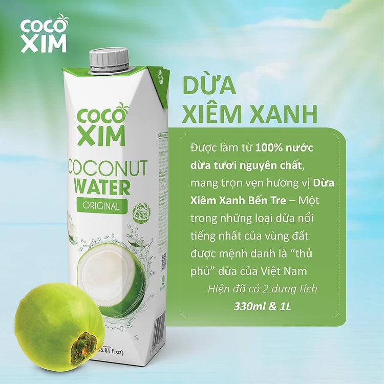 COCOXIM Nước dừa xiêm 1000ml (２thùng 24 chai)